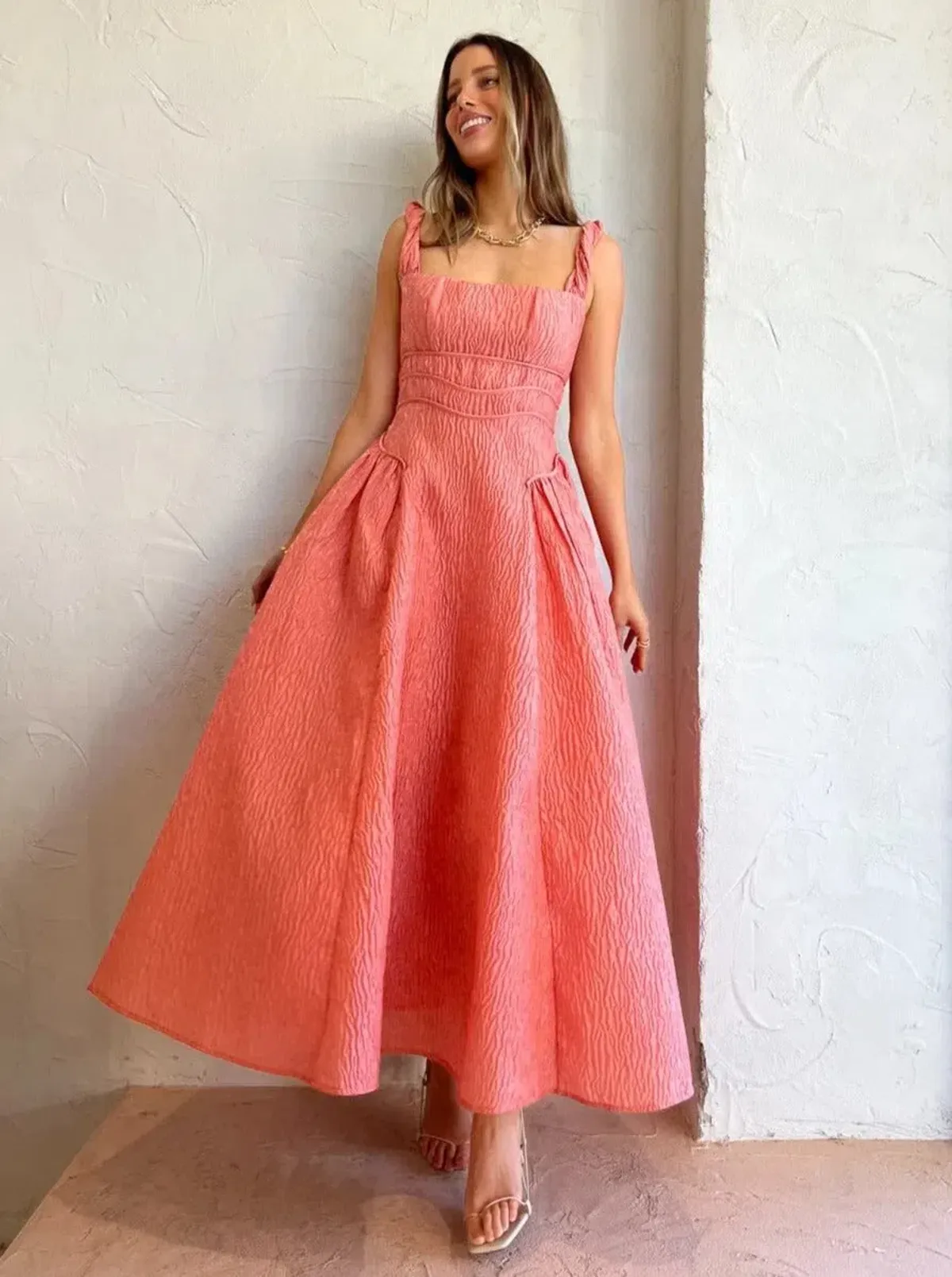 Rachel Gilbert Sophy Strap Dress in Pink Size 6 - Image 1