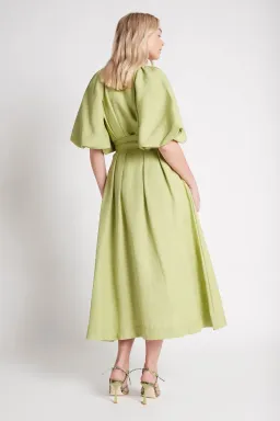 AJE Evermore Midi Dress Bayleaf Size 10 for rent on The Volte - image 3