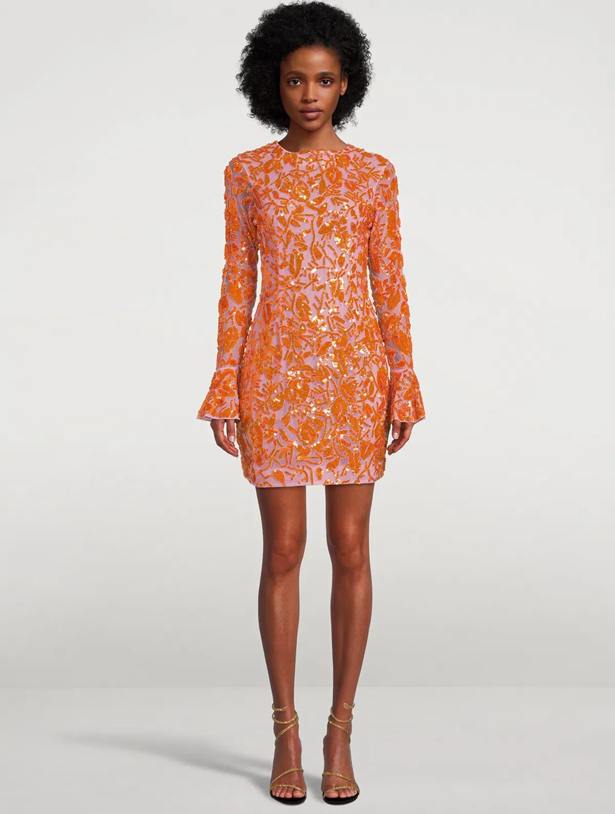 Rachel Gilbert Lupita Mini Dress in Orange/Pink Size AU14 for rent on The Volte - main image