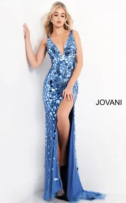 Jovani V Neck Embellished Sexy Dress 02479 for rent on The Volte - image 1