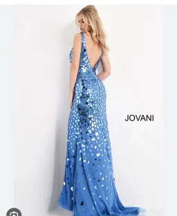 Jovani V Neck Embellished Sexy Dress 02479 for rent on The Volte - image 2