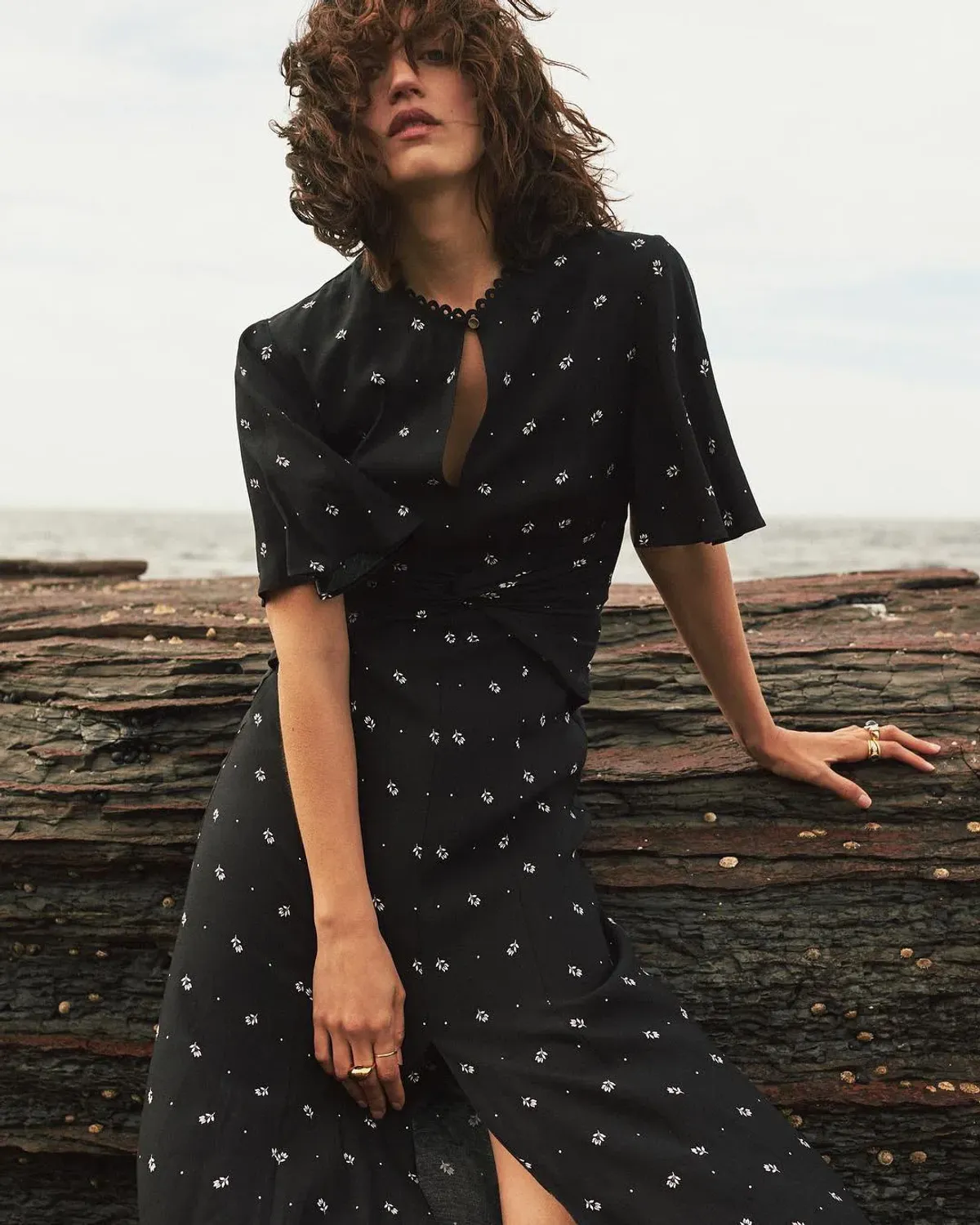 Lover Foulard Midi Dress Black Size 10 - Image 2
