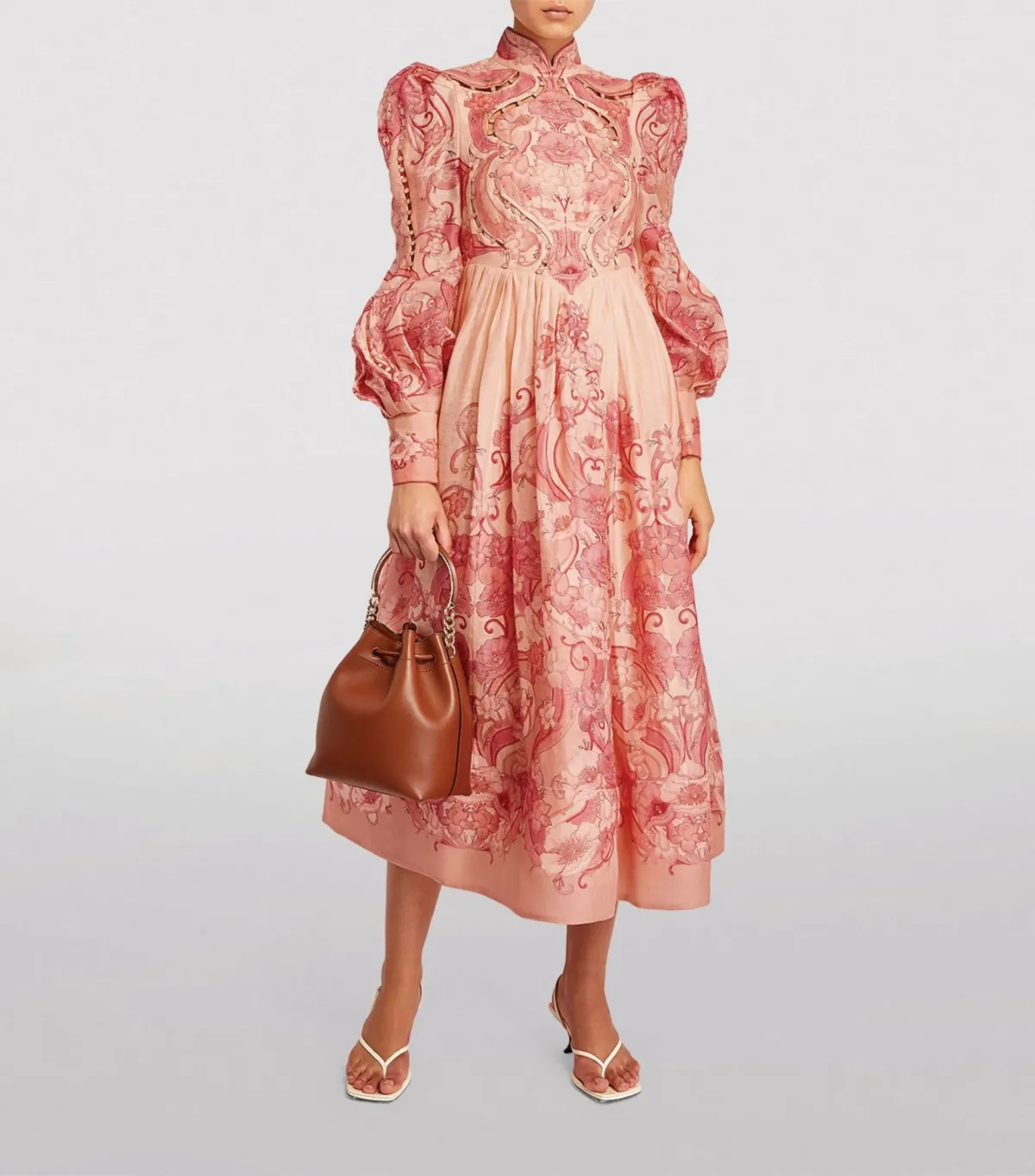 Zimmermann Concert Poppy Midi Dress Print Size 1/Au 10 - Image 1