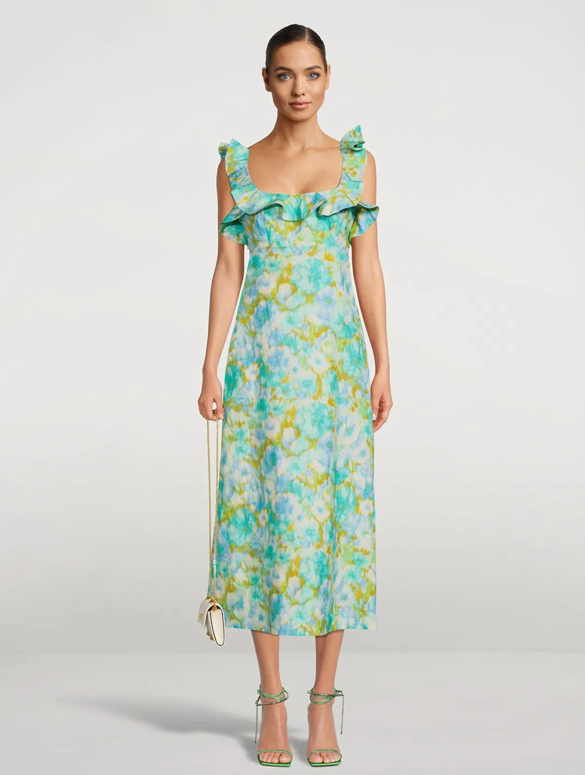 Zimmerman High Tide Frilled Midi Dress Floral Size 0/ Au 8 - Image 1