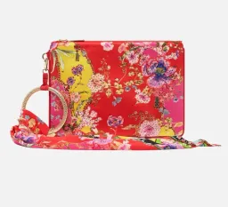 Camilla The Beetles Kimono Sleeve Dress With Shirring Detail & Matching Camilla Ring Scarf Clutch Floral Size XL/AU16 for rent on The Volte - image 7