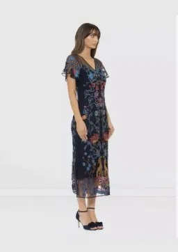 Alannah Hill Birds of a Feather Sheath Midi Dress Beaded Size 8 for rent on The Volte - image 1