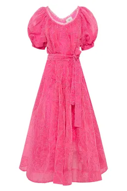 Aje Evangeline Cornelli Midi Dress Protea Pink Size 16 for rent on The Volte - image 5