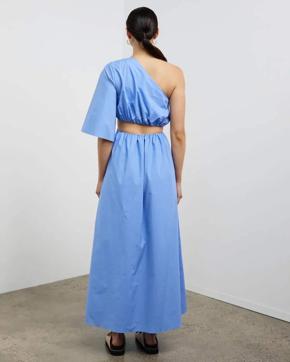 Camilla and Marc Wally One Shoulder Cut Out Maxi Dress in Sky Blue Size 10 - Image 3