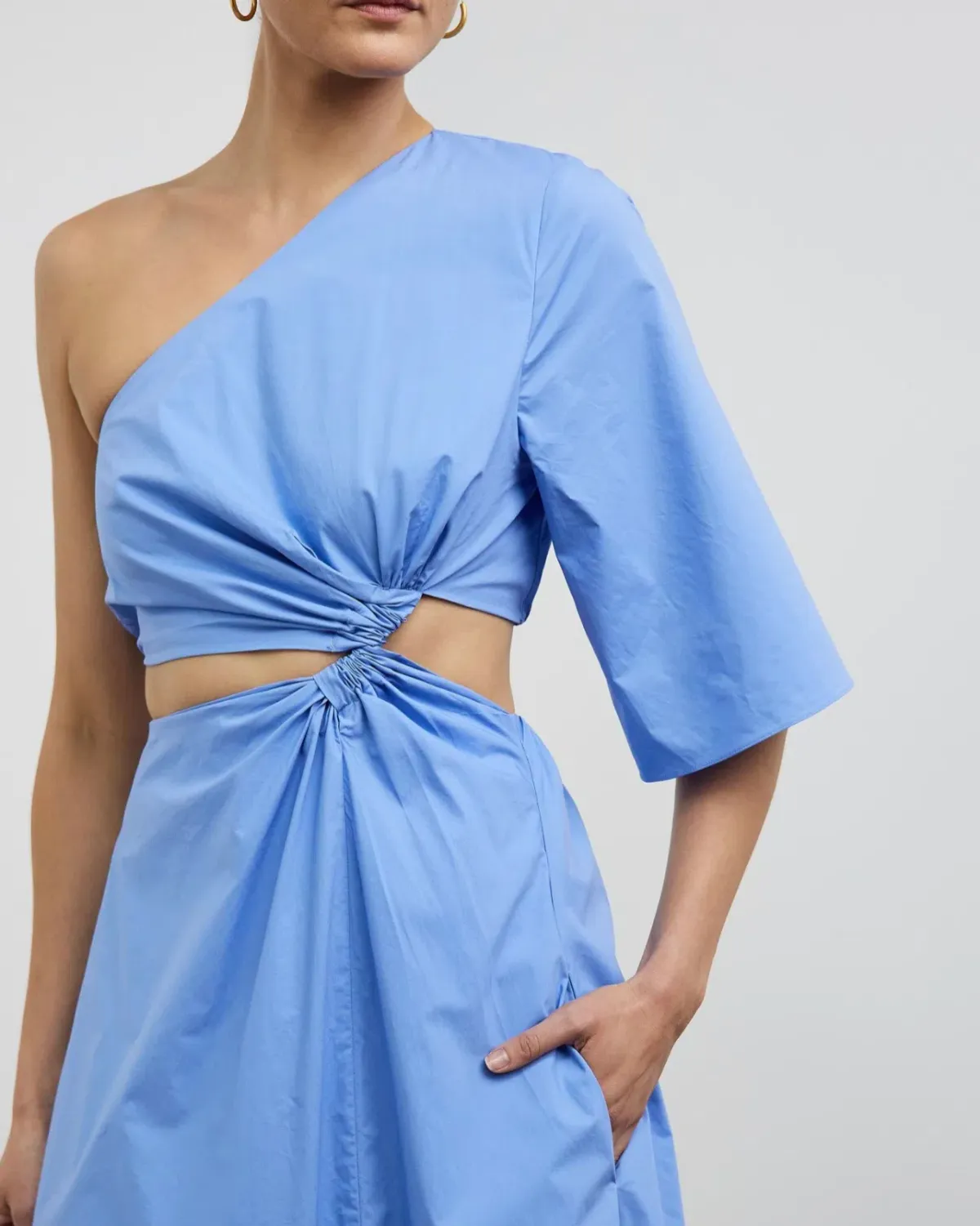 Camilla and Marc Wally One Shoulder Cut Out Maxi Dress in Sky Blue Size 10 - Image 2