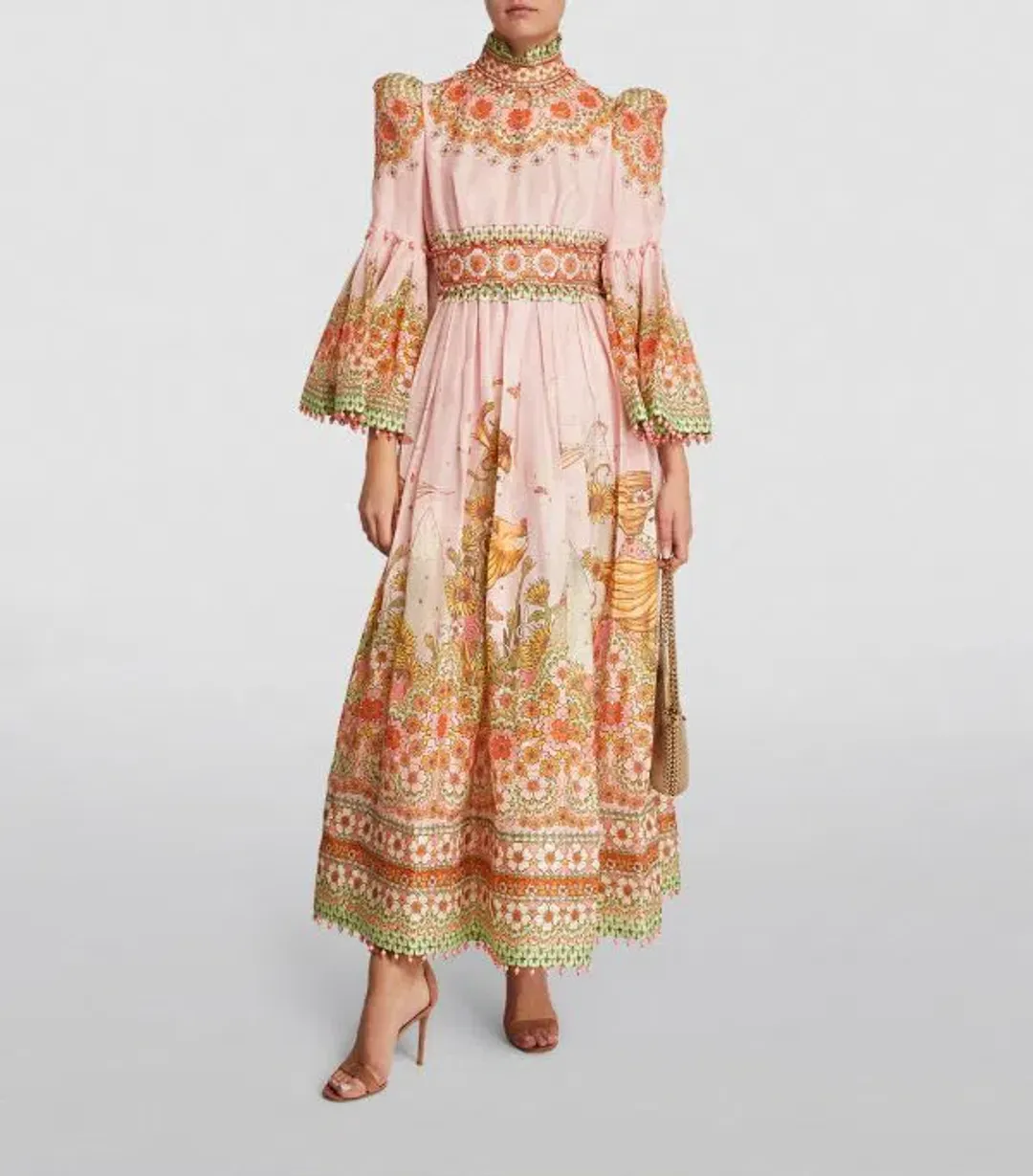 Zimmermann Kaleidoscope Bell Sleeve Gown Leo Zodiac Print Size 2 / AU 12 for rent on The Volte - main image