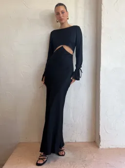 Bec & Bridge Diamond Days Long Sleeve Maxi Dress in Black Size 10 / M for rent on The Volte - image 6
