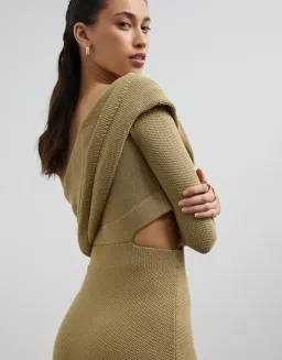 Camilla and Marc Javier Knit Dress Green Size 6 for rent on The Volte - image 3