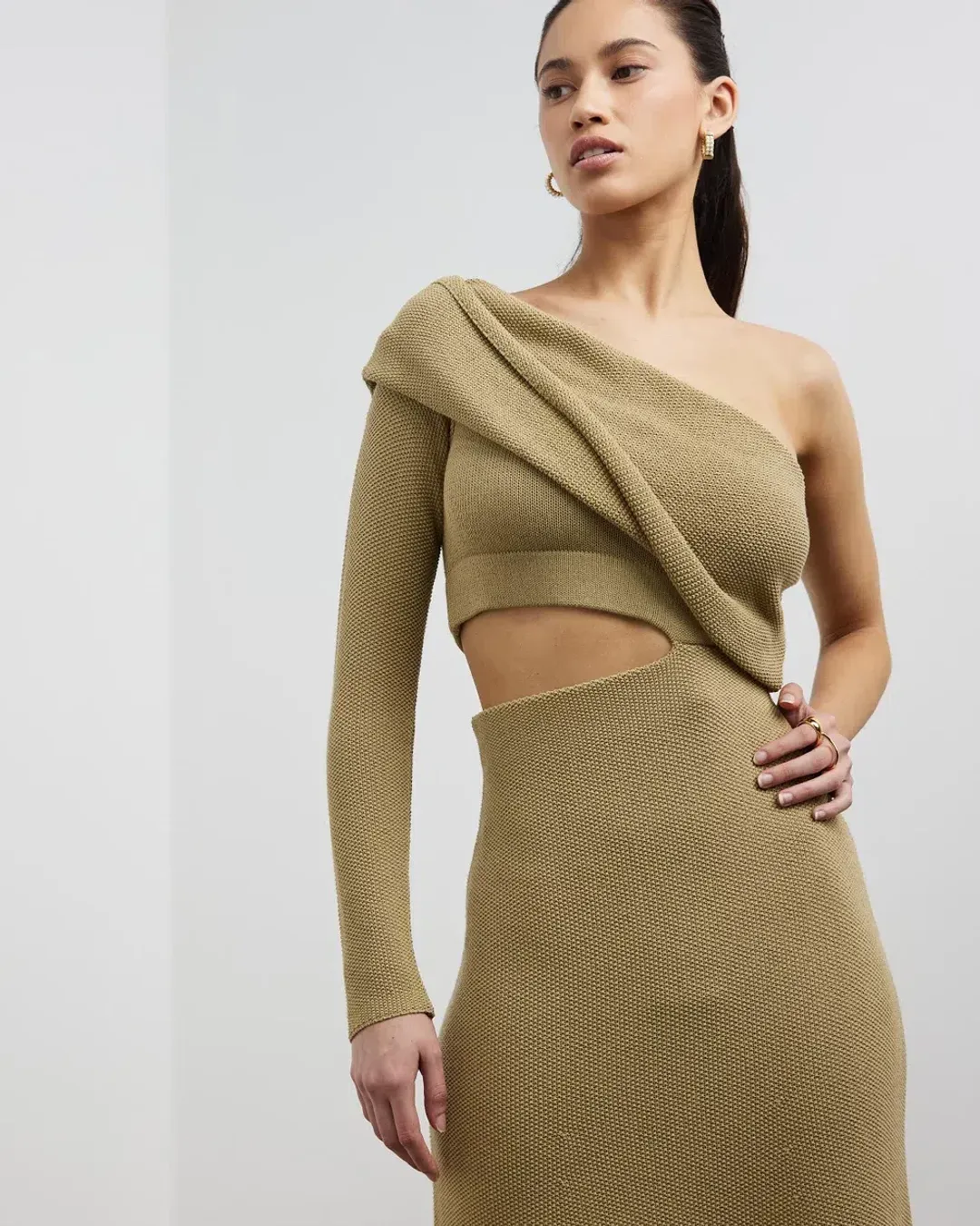 Camilla and Marc Javier Knit Dress Green Size 6 for rent on The Volte - main image