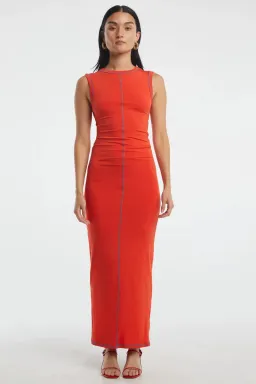The Line by K Inez Dress Persimmon Size L/Au 12 for rent on The Volte - image 1