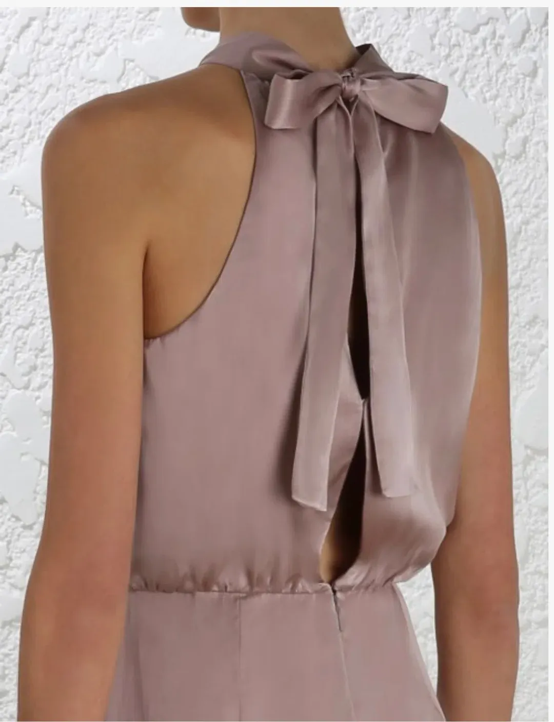 Zimmermann Sueded Picnic Dress Mink Size 2 /AU 12 for rent on The Volte - main image