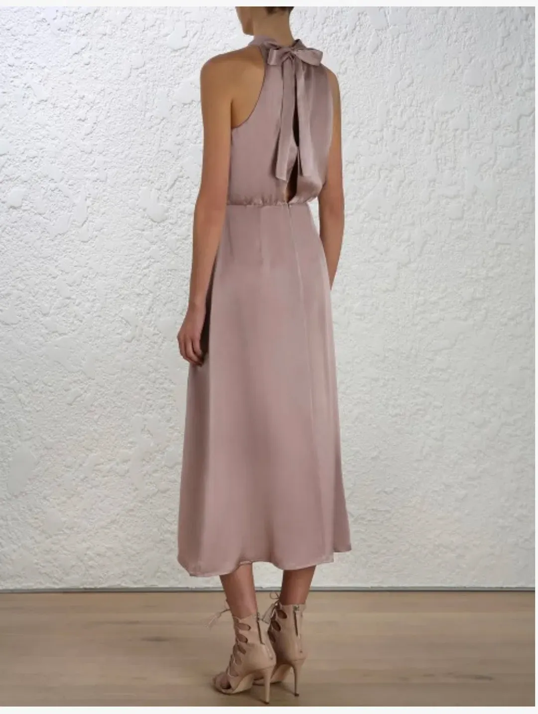 Zimmermann Sueded Picnic Dress Mink Size 2 /AU 12 for rent on The Volte - main image