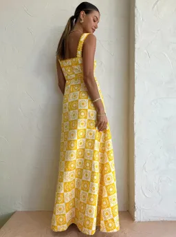 By Nicola | Goldie Maxi Dress | Yellow | Size 10 for rent on The Volte - image 4