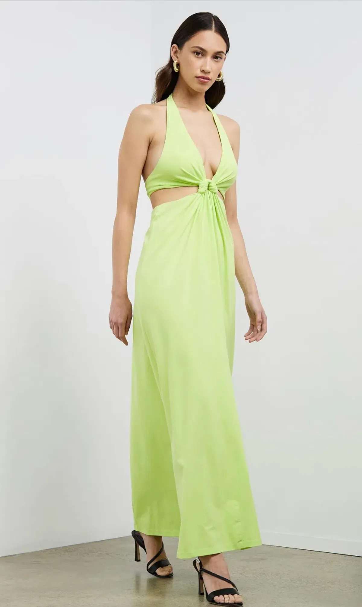 Camilla And Marc Zandar Cut Out Halter Dress In Apple Sorbet Au Size 12 - Image 6