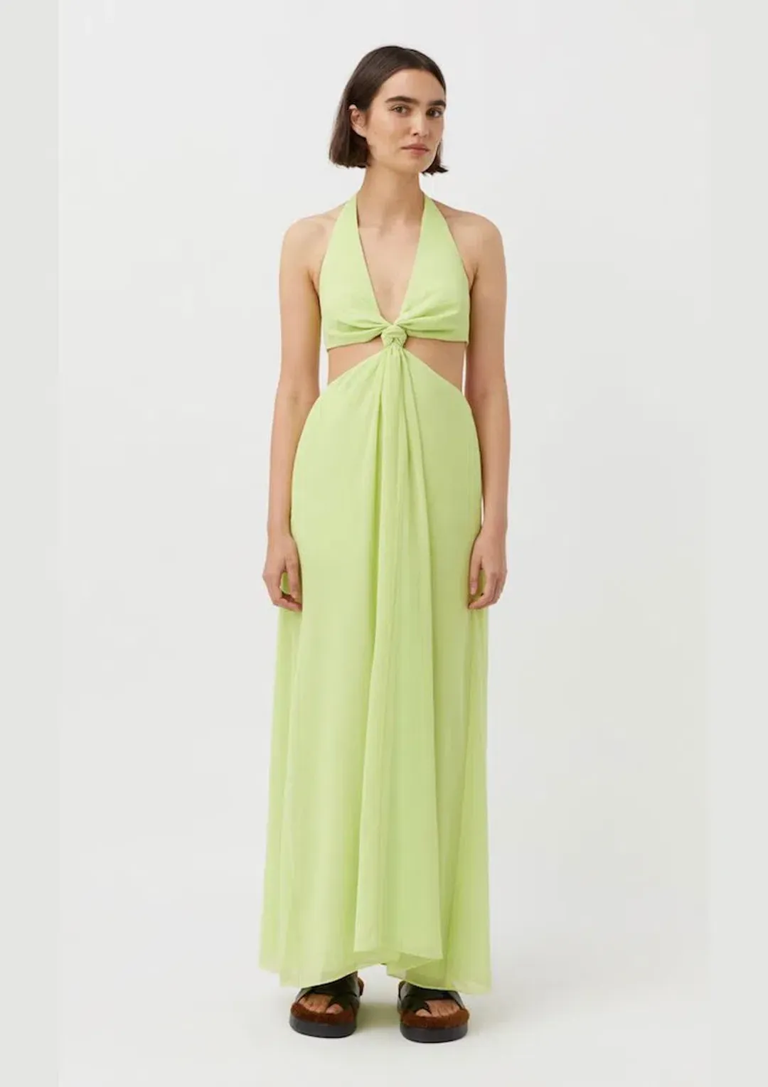 Camilla And Marc Zandar Cut Out Halter Dress In Apple Sorbet Au Size 12 for rent on The Volte - main image