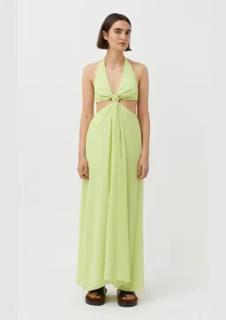 Camilla And Marc Zandar Cut Out Halter Dress In Apple Sorbet Au Size 12 for rent on The Volte - image 1