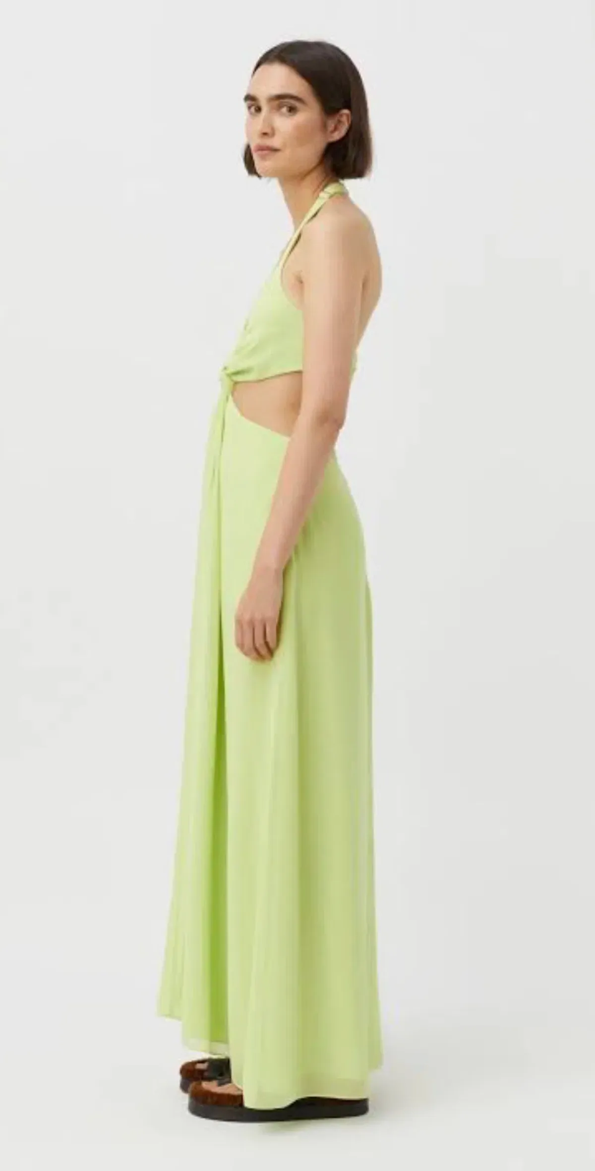 Camilla And Marc Zandar Cut Out Halter Dress In Apple Sorbet Au Size 12 - Image 2