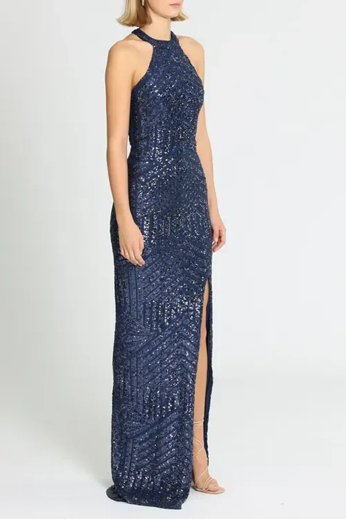 Langhem Julia Evening Gown Blue Size 12 - Image 1