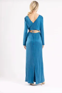 One Fell Swoop Ritual Maxi Dress Egyptian Blue Size 10 for rent on The Volte - image 3