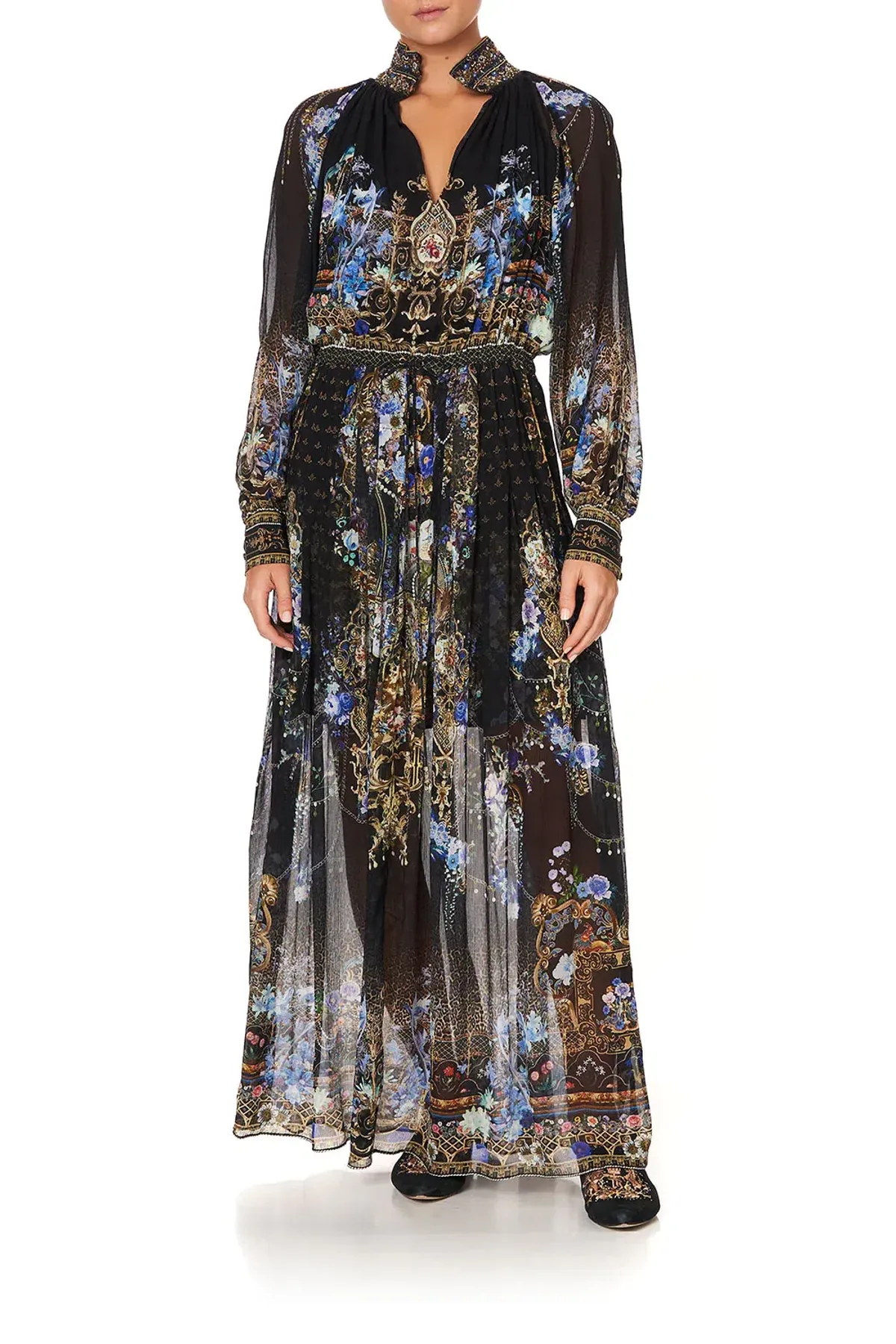 Camilla Long Sleeve Dress With Collar Palace Playhouse Size 10 - Image 3
