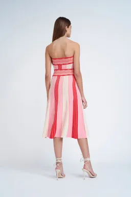 By Johnny Pipe Stripe Knit Dress Pink Multi Size 10 for rent on The Volte - image 2