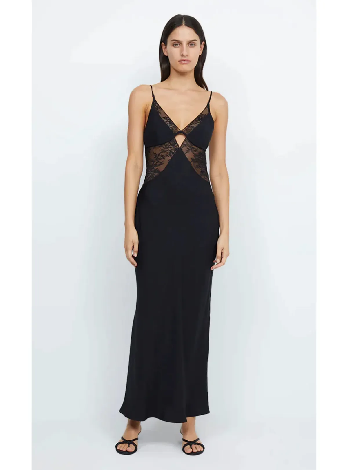 Bec & Bridge Nora Lace Maxi Dress Black Size AU 6 - Image 1