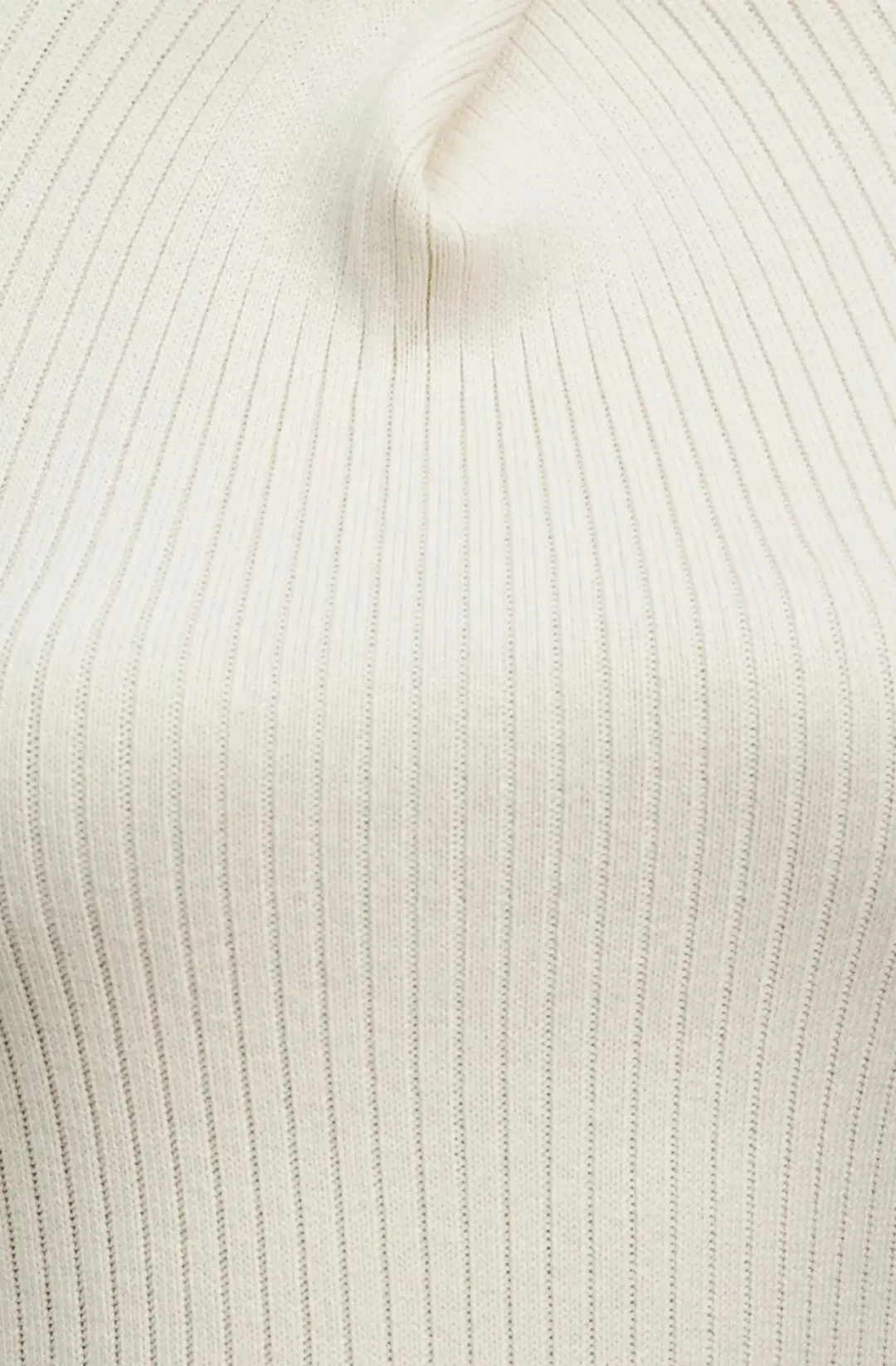 Camilla And Marc Ecru High Neck Gray Rib Knit Midi Dress Size 10 for rent on The Volte - main image