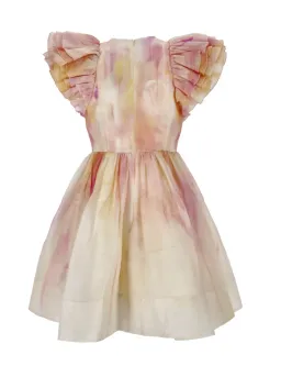 Zimmermann Prima Ruffle Mini Dress Abstract Multi Size 0 / Au 8 for rent on The Volte - image 4