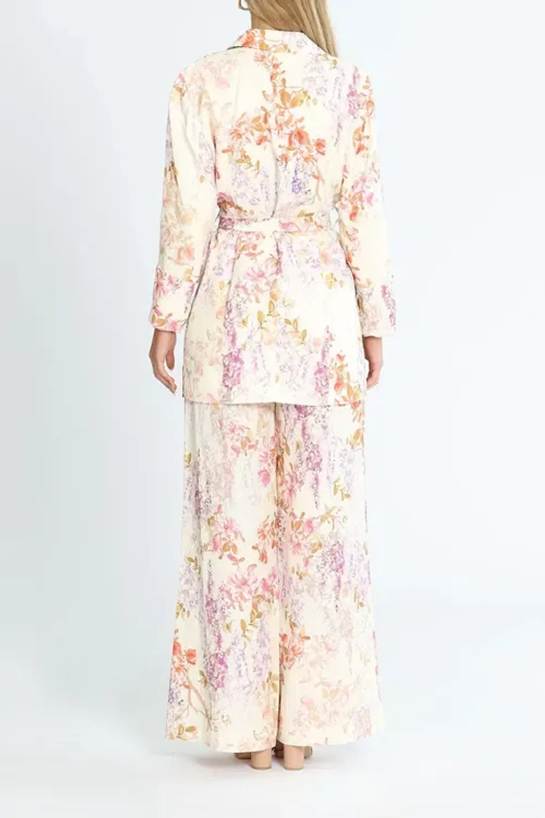 Ministry of Style Joyful Blooms Blazer and Pant Set Multi Print White Size 12 for rent on The Volte - main image