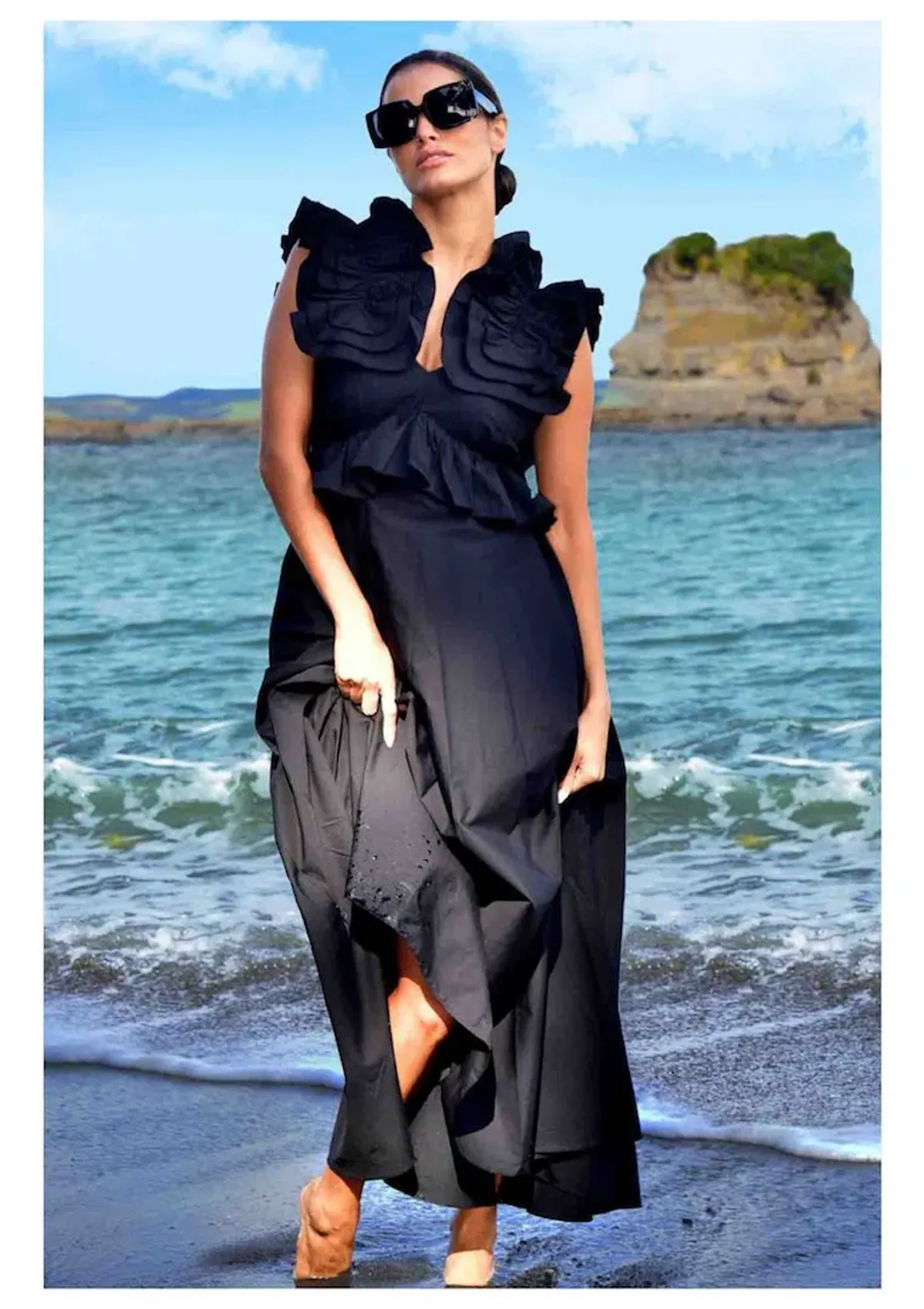 Trelise Cooper Got the Frills for You Dress Black Size L / AU 14 - Image 1