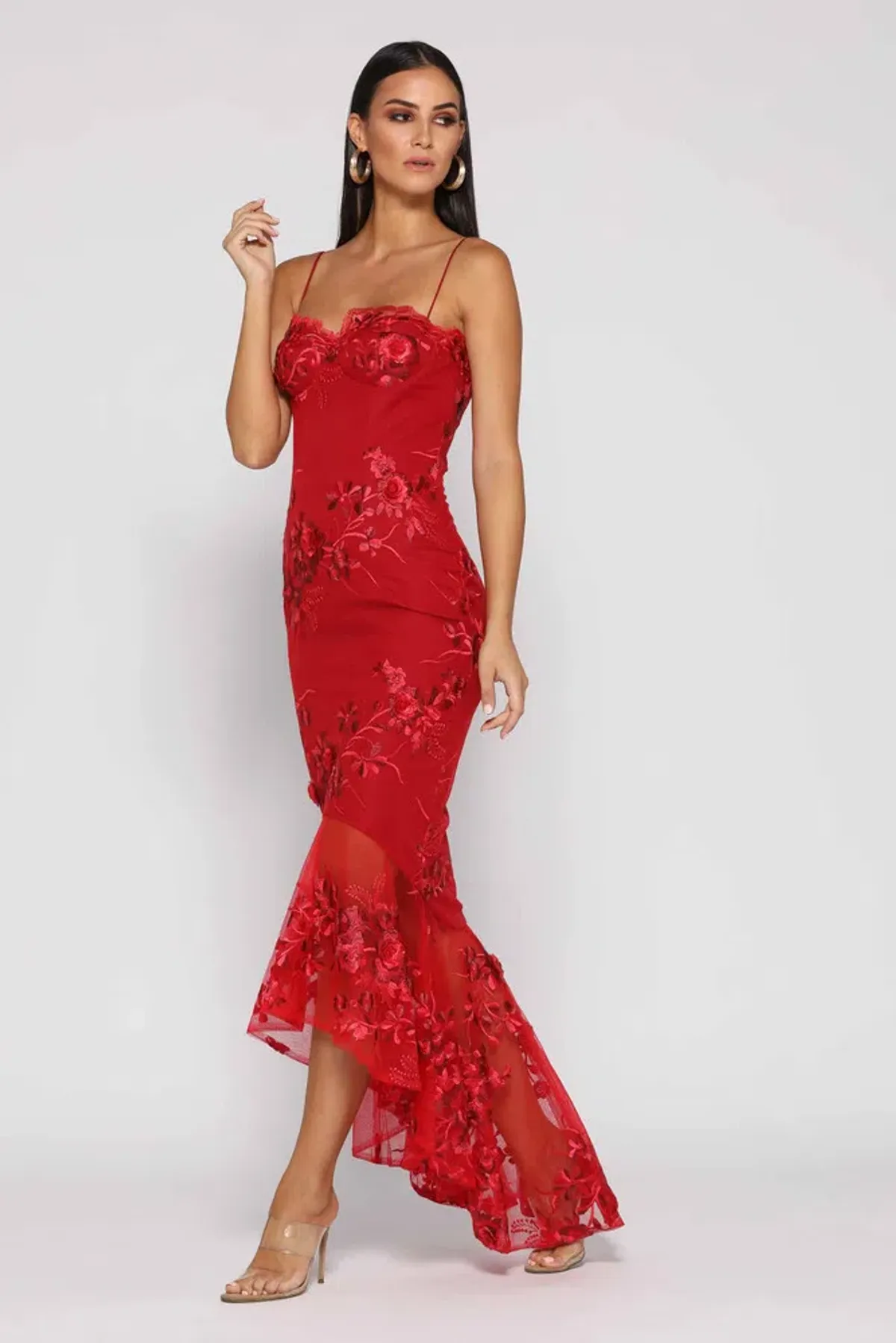 Elle Zeitoune Renee Dress Red Size 10 - Image 2