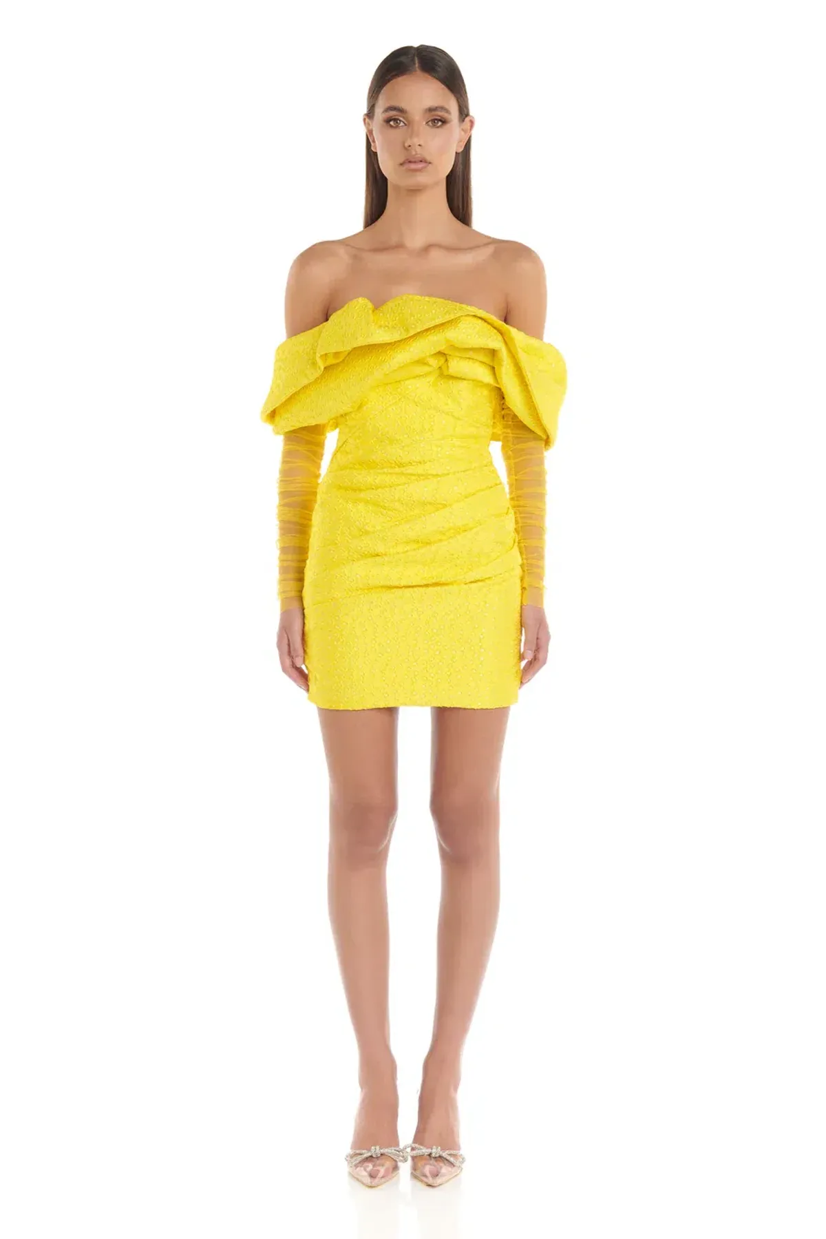 Eliya The Label Oscar Dress Mini Dress Yellow Size M/Au 10 for rent on The Volte - main image