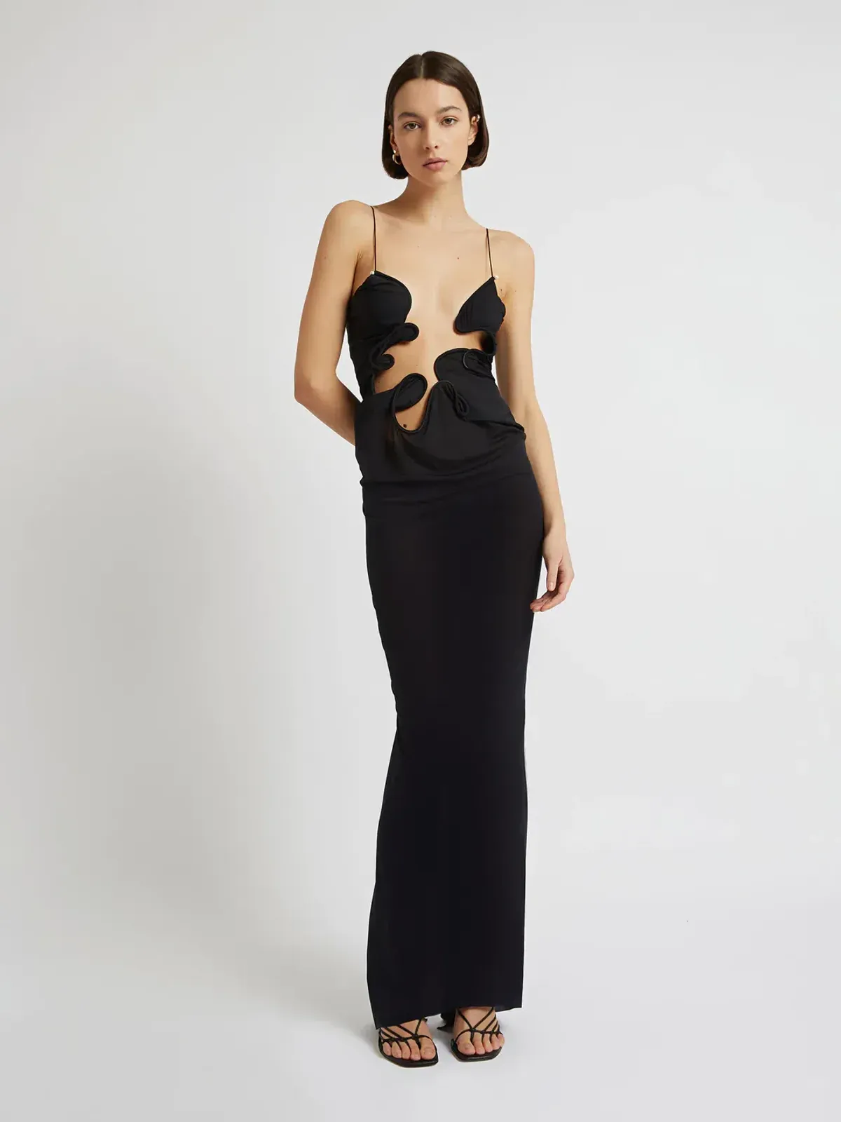 Christopher Esber Molded Venus Dress Black Size 4 for rent on The Volte - main image