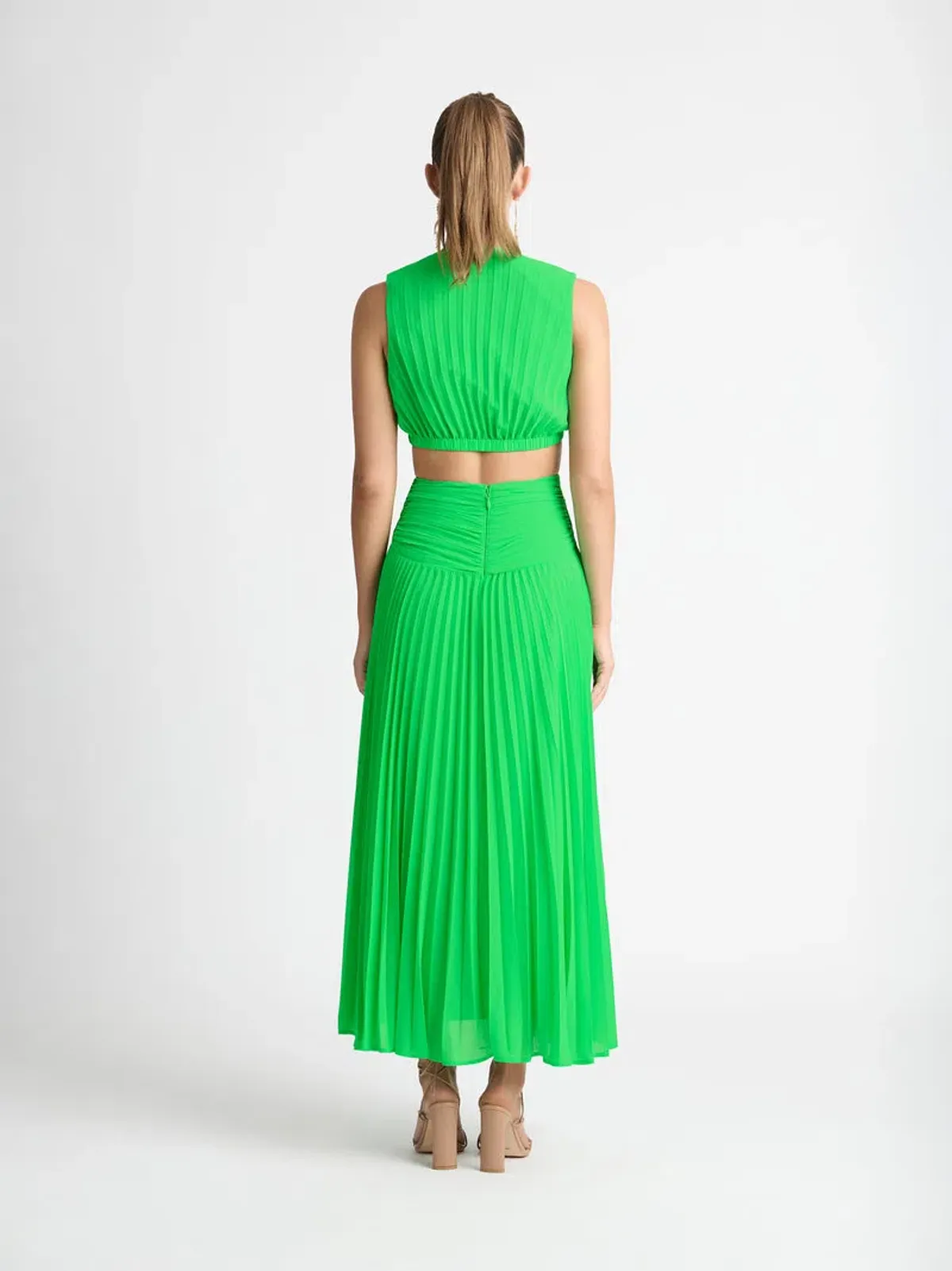 Sheike Marilyn Pleat Dress Green Size 12 - Image 2