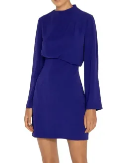 Cue Asymmetrical Neck Mini Dress Purple Size 12 for rent on The Volte - image 2