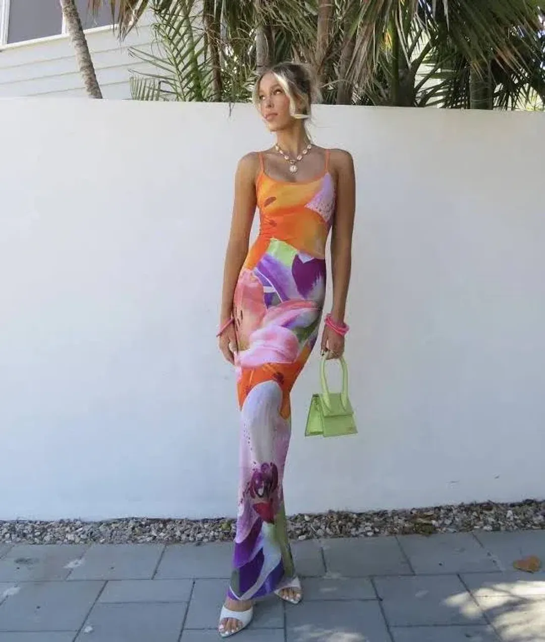 With Harper Lu Riviera Slip Dress Floral Size XS / AU 6 for rent on The Volte - main image