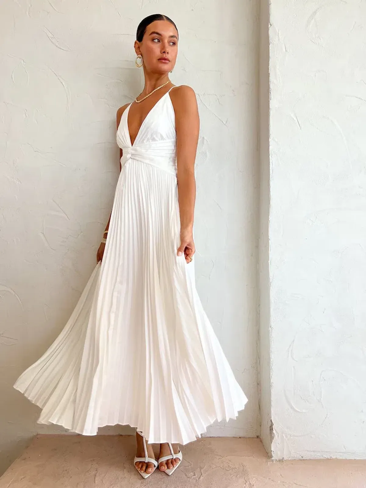 Issy Orla Maxi Dress White Size 6 - Image 4