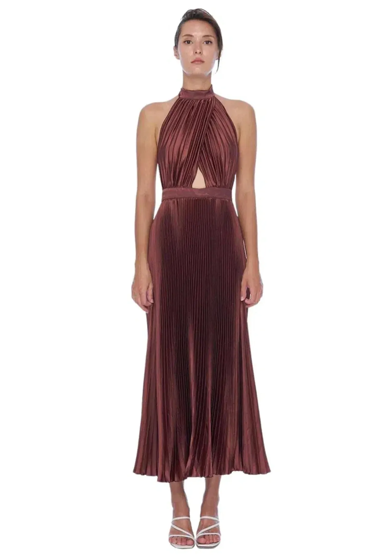 L’idee Renaissance Gown Chocolate Size 6 - Image 2