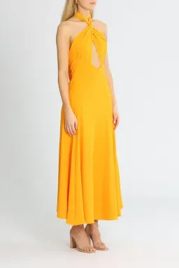 By Johnny Zina Midi Dress Orange Size 10 for rent on The Volte - image 2