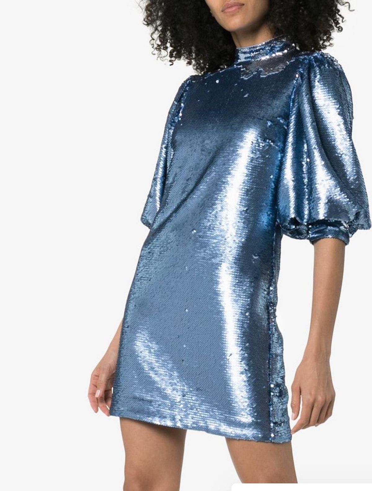 Ganni Sequined Forever Blue Dress Size 10 - Image 1