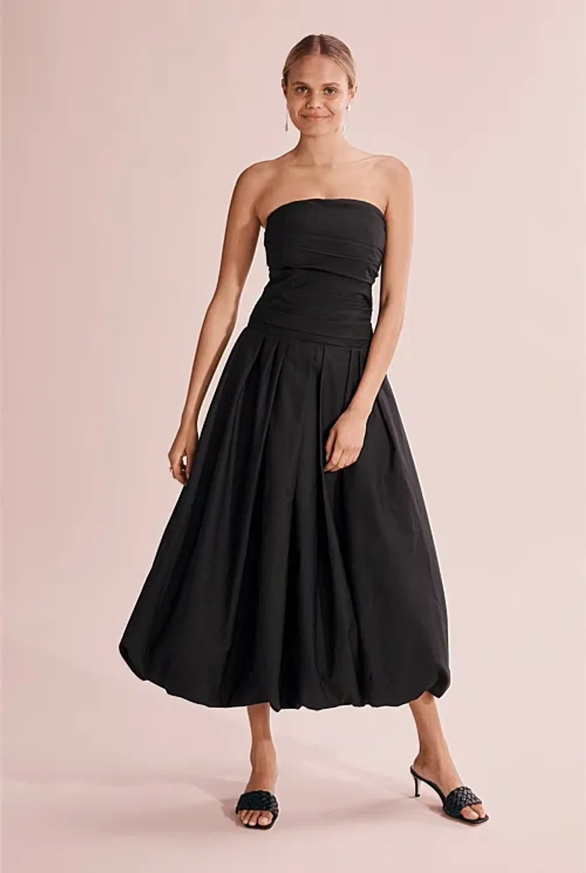 Country Road Strapless Bubble Dress Black Size AU 10 for rent on The Volte - main image