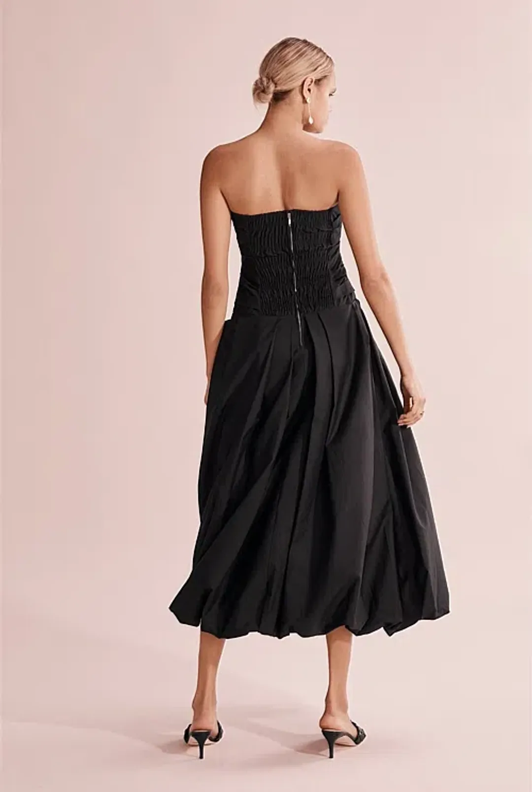 Country Road Strapless Bubble Dress Black Size AU 10 for rent on The Volte - main image