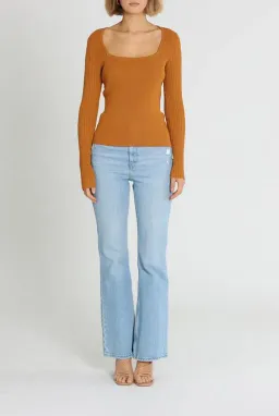 Alice McCall Michelle Knit Long Sleeve Top Tan Brown Size AU 10 for rent on The Volte - image 4