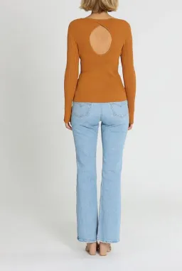 Alice McCall Michelle Knit Long Sleeve Top Tan Brown Size AU 10 for rent on The Volte - image 5