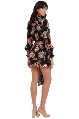 Elliatt Independence Dress Black Multi Print Size AU 8 for rent on The Volte - image 3