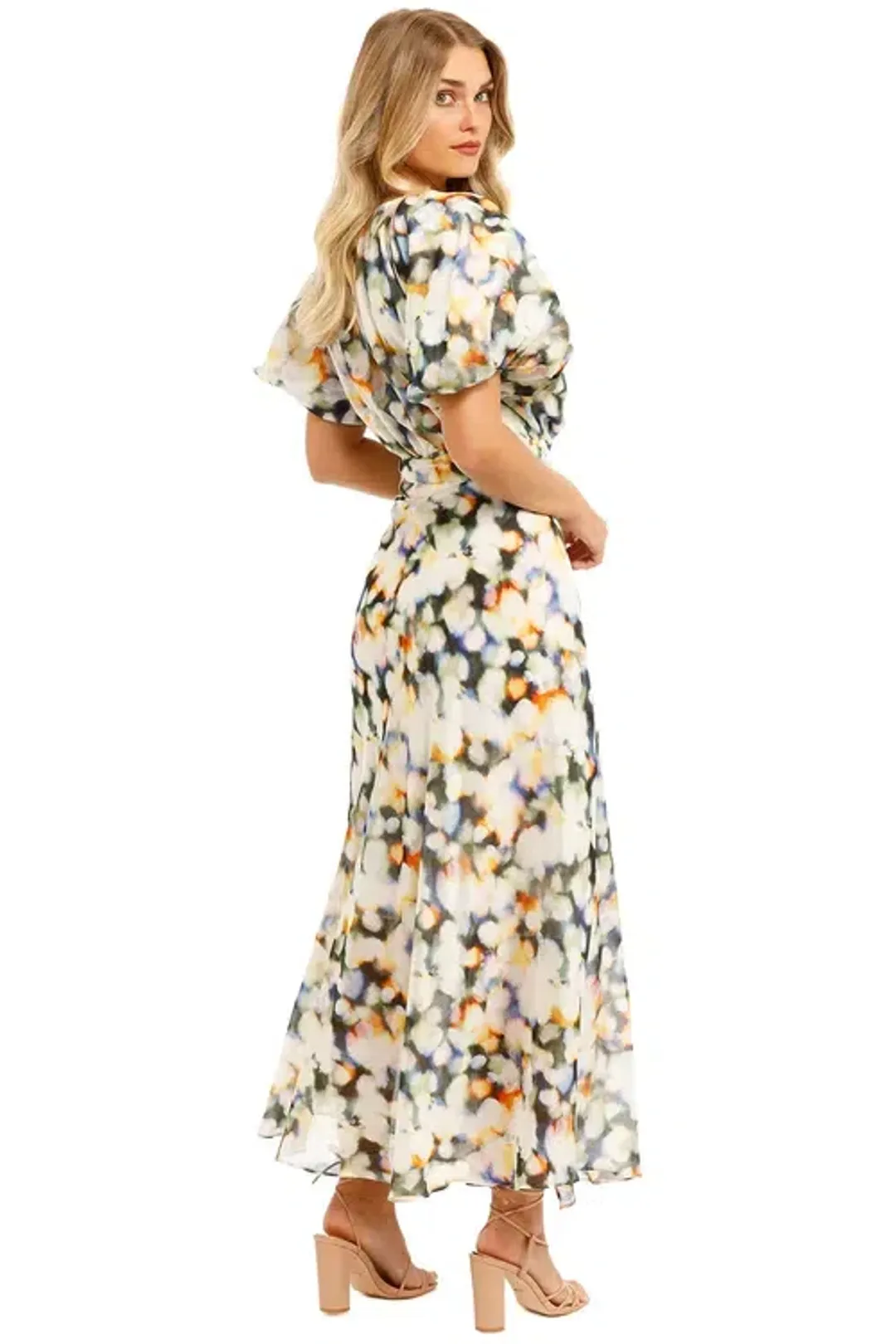 Ginger & Smart Lumiere Wrap Dress Lumiere Multi Print Size AU 16 for rent on The Volte - main image